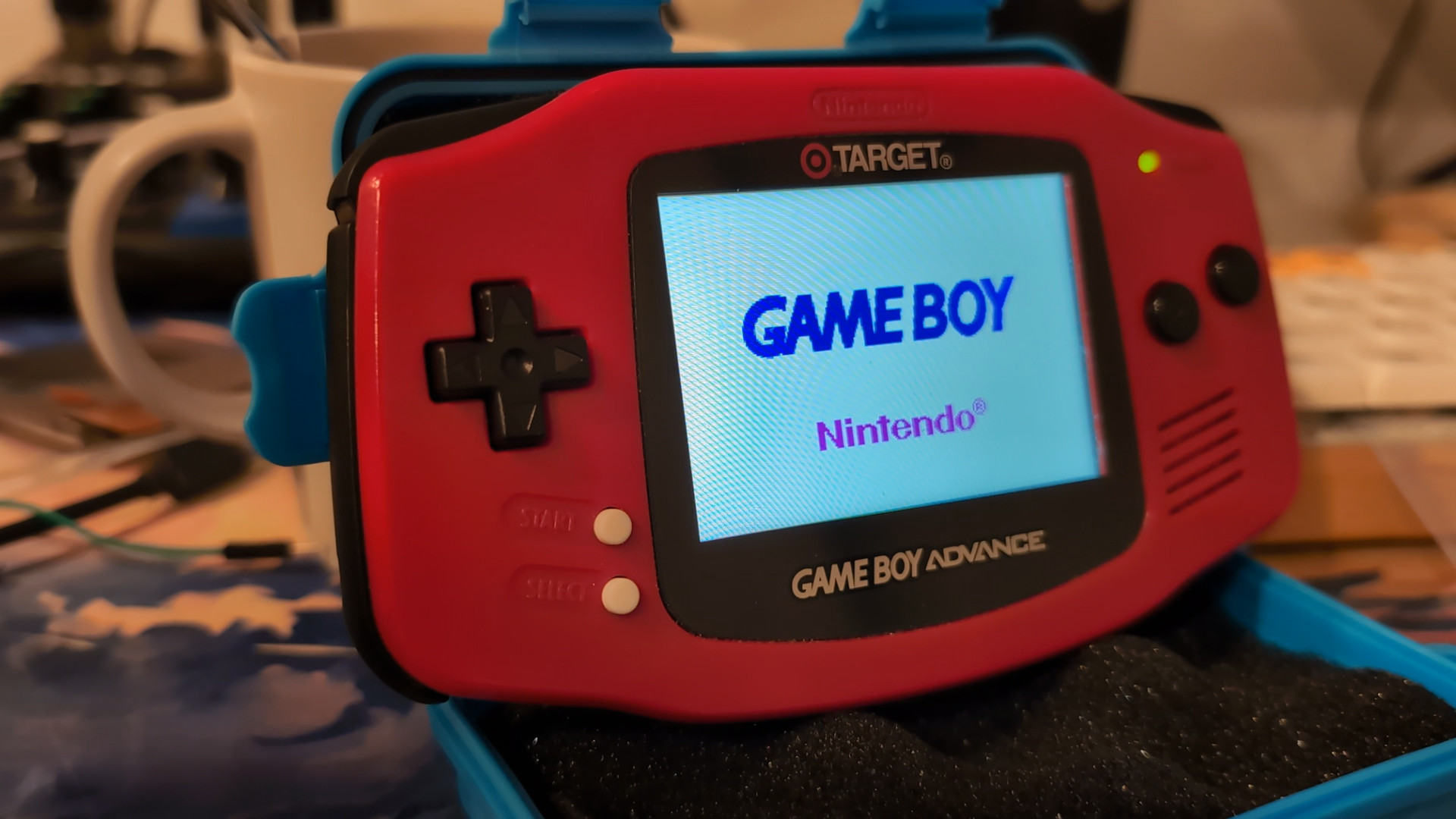 Closeup led splash screen